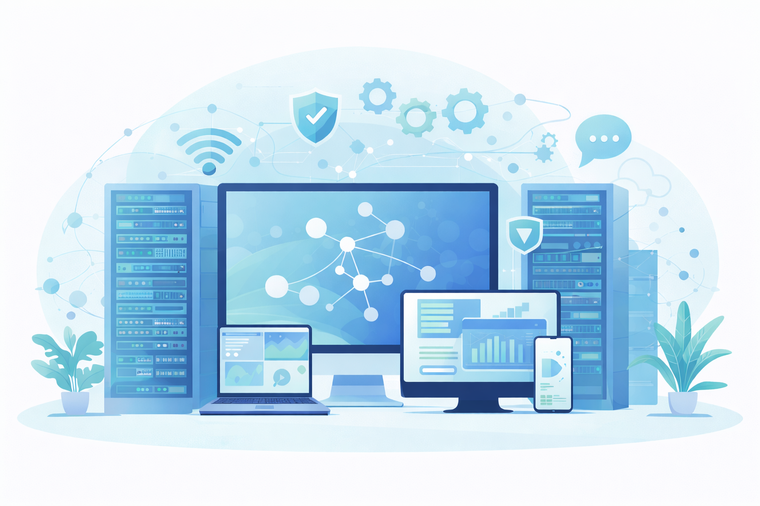 Kurumsal IT Altyapı İllüstrasyonu